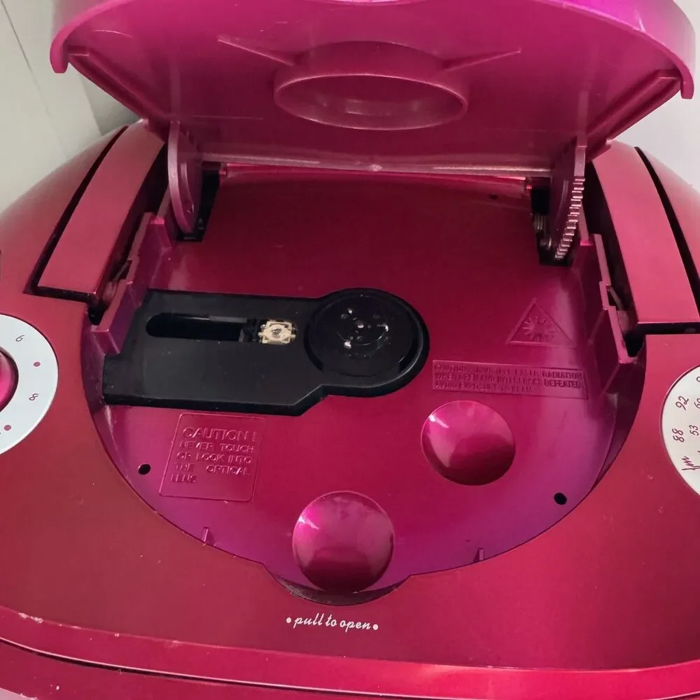 Nextplay Hot Pink Glitz & Glitter AM/FM Cd BOOMBOX NP400GB Works & Sounds Great - Picture 8 of 16